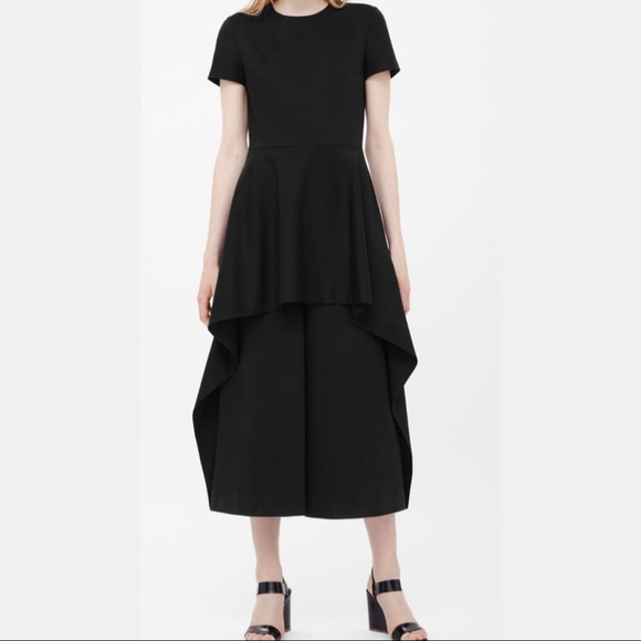 COS Pants - COS Skirted Wide Leg Cropped Jumpsuit